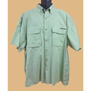 ExOfficio Mens Green Fishing Button-Up Shirt XXL